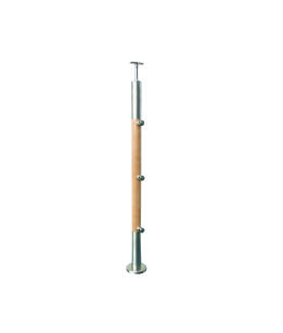 Słupek fi 42,4mm drewniano metalowy  przelotki do rurki fi 12- 3 szt