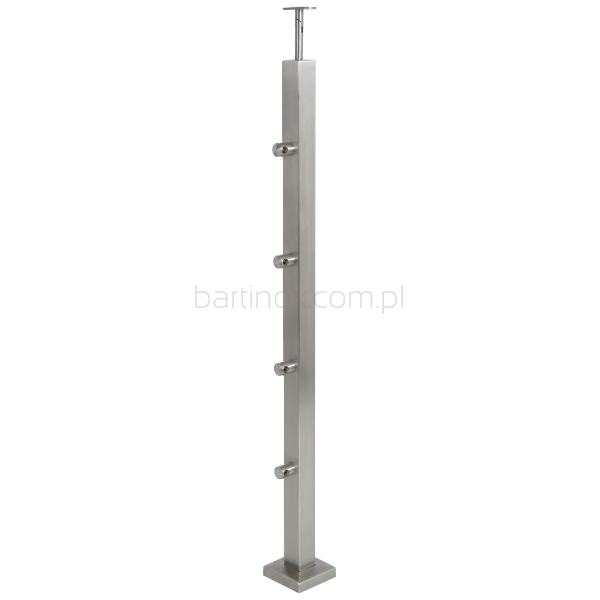 Słupek balustrady  do rurki fi 12 mm x 4 szt z profilu 40 x 40 mm,mocowanie na wierzch 