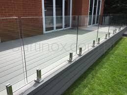 Balustrada całoszklana szkło 6,6,4 mm VSG ESG mocowanie w uchwytach inox 
